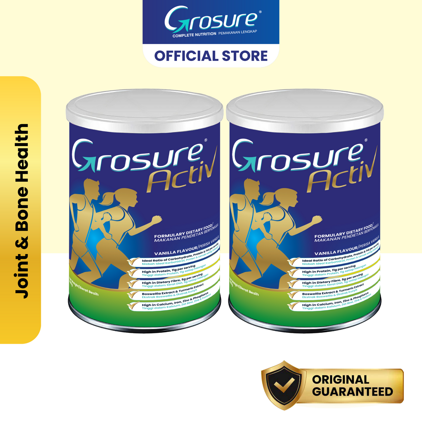 Grosure Activ 800GM Vanilla (Susu Kunyit Kolagen)