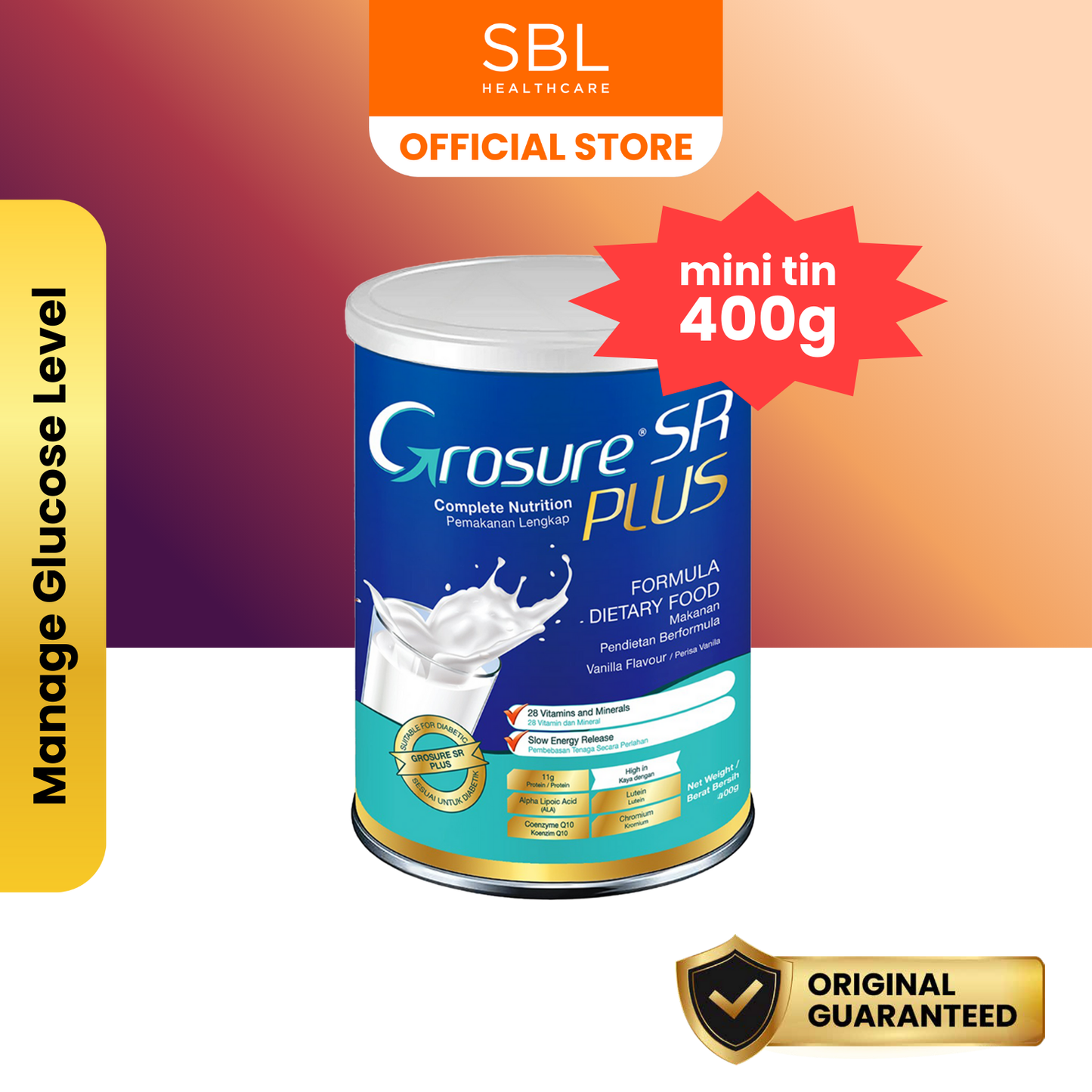 Grosure® SR Plus Complete Nutrition Vanilla