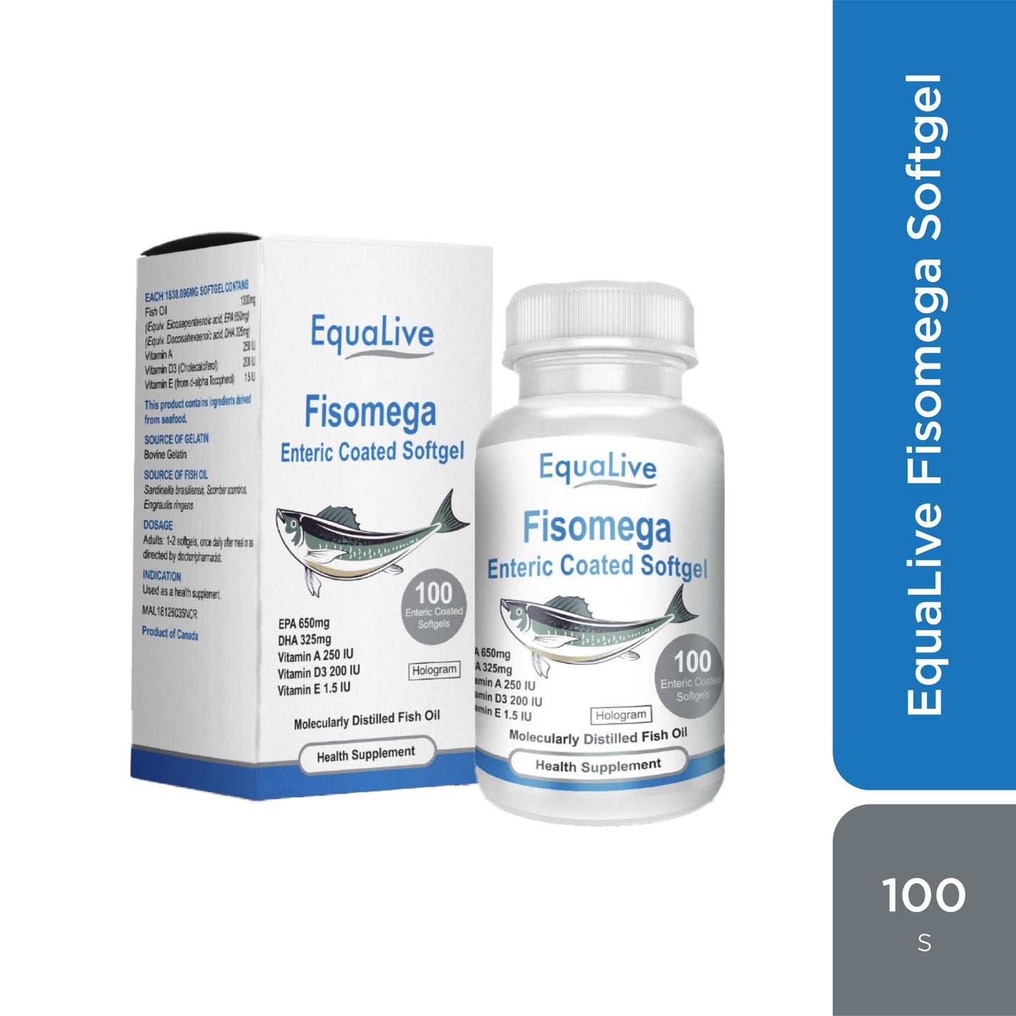 Equalive Fisomega Enteric Coated Softgel