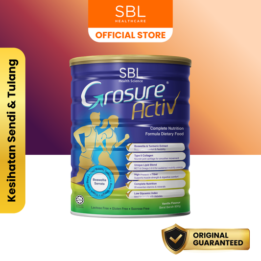 Grosure Activ 800GM Vanilla (Susu Kunyit Kolagen)